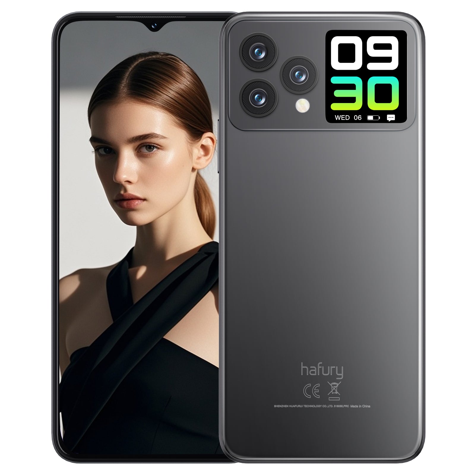 Hafury V1 Smartphone 16GB RAM 256GB ROM / 1TB 6.58 Inch FHD+ 2K Screen Display 64MP Camera Android 13 Support NFC OTG Face ID