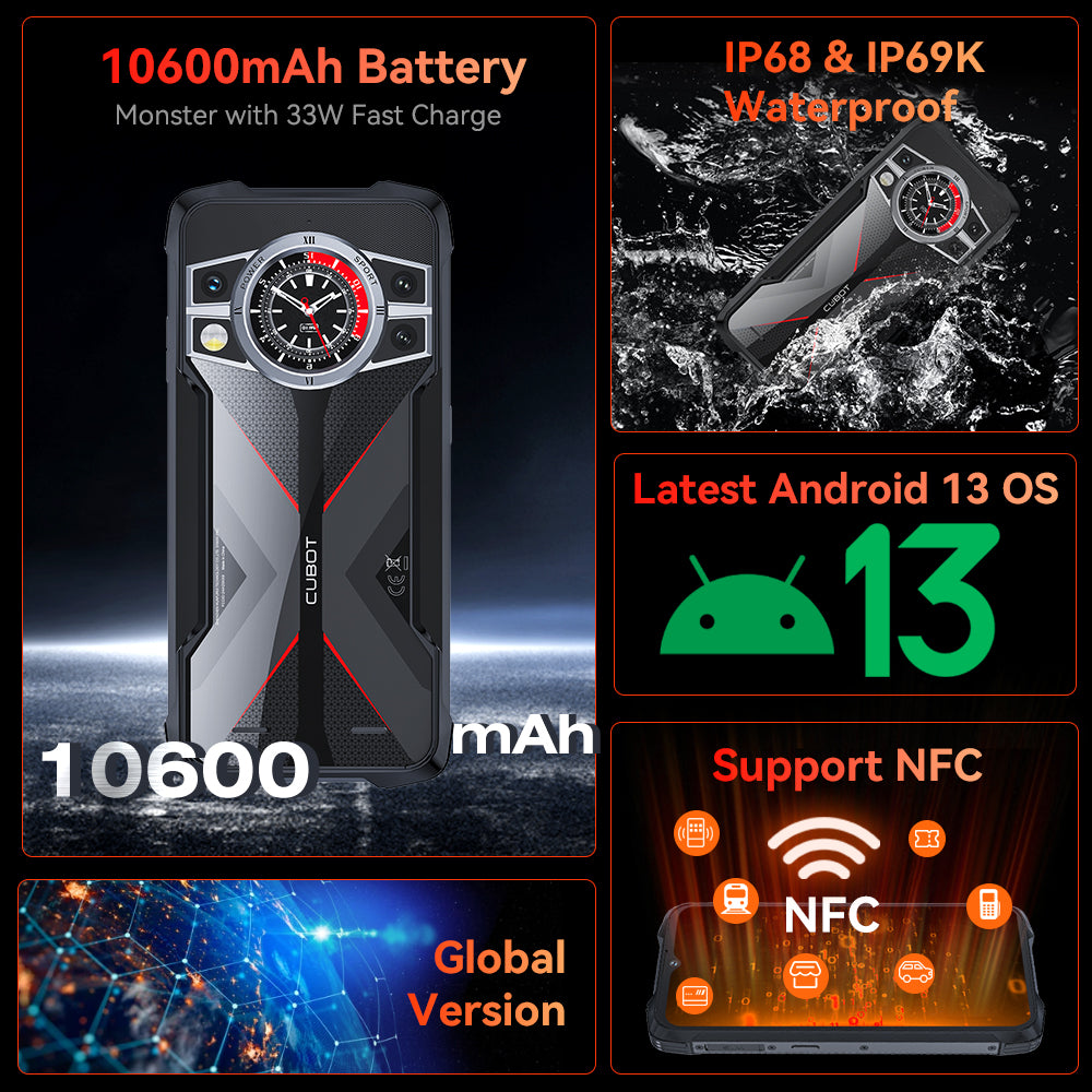 2023.12 BONS PLANS) CUBOT KINGKONG 9 Robuste Smartphone 12Go+256Go Android 13 mobile téléphone 2023.12 BONS PLANS) CUBOT KINGKONG 9 Robuste Smartphone 12Go+256Go Android 13 mobile téléphone